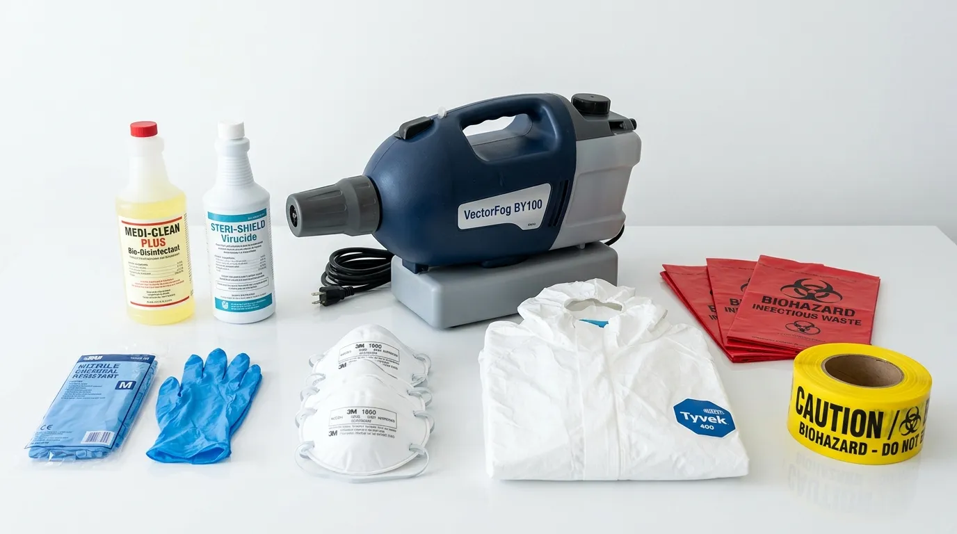 Professional biohazard remediation crew working in Longfellow Community